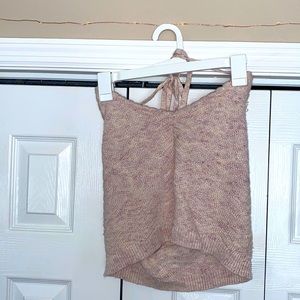 cute behind the neck knotted tank💐